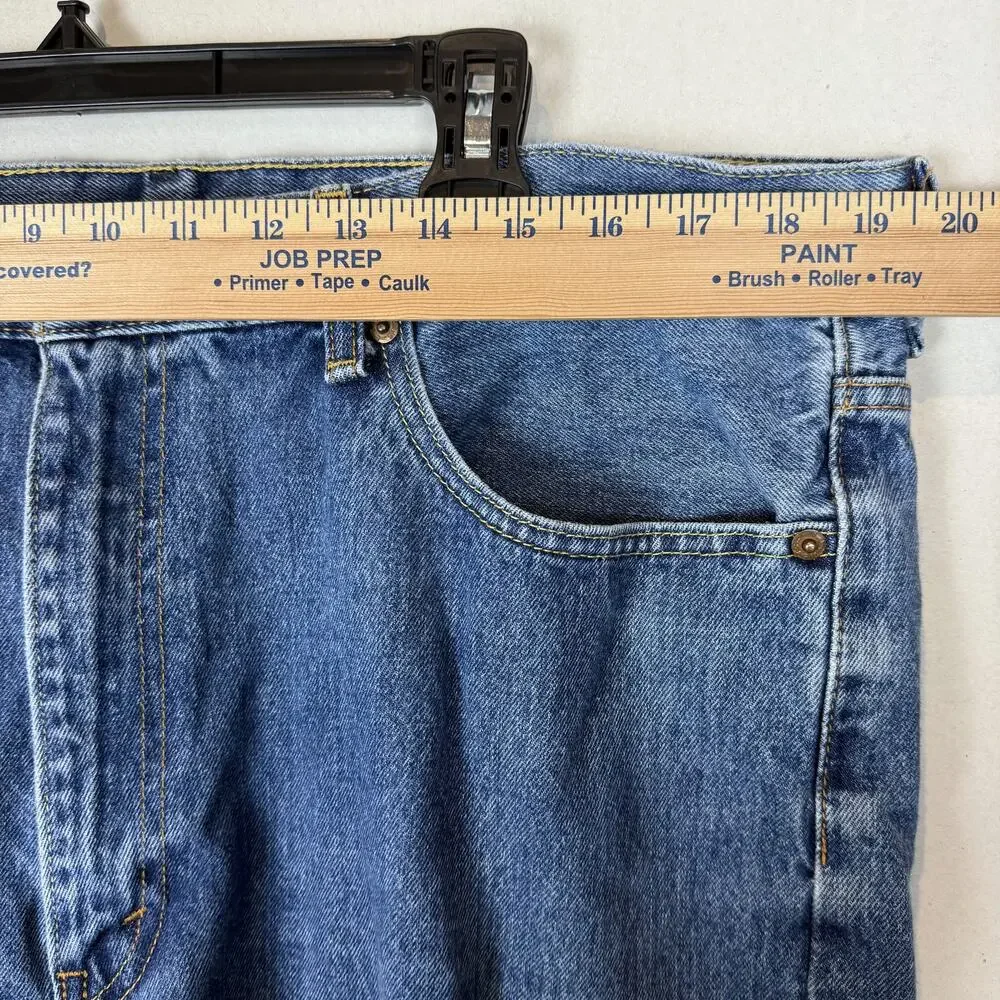 Levi's 550 Mens 39x32 Blue Denim‎ Medium Wash Relaxed Fit Straight Leg Zip Fly